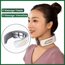 

Intelligent Electric Neck and Back Pulse Massager 6 Modes Heating Cervical Vertebra Relax Pain Relief Kneading Massage Apparatus