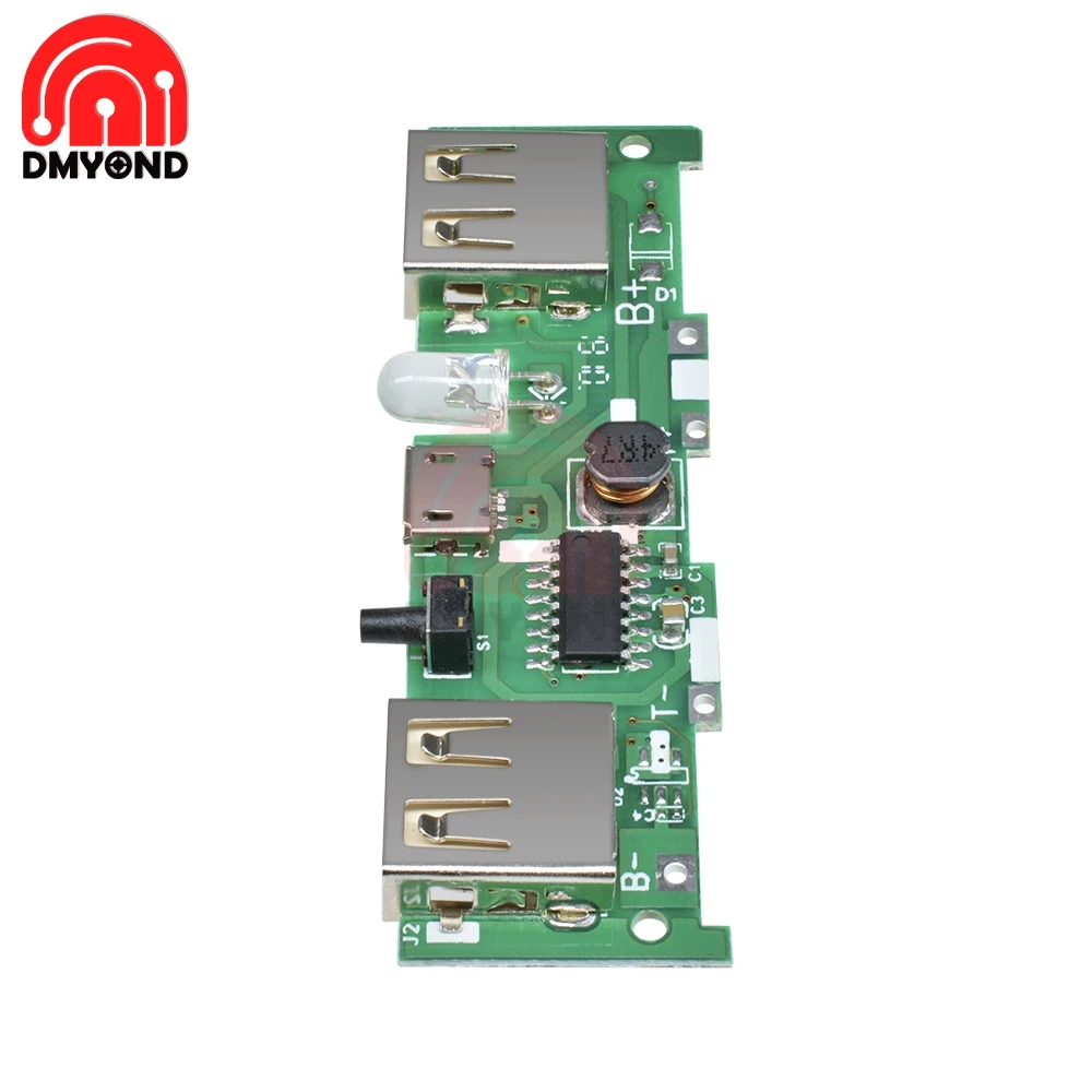 DC 5V 1A 2A Mobile Power Bank Charger Control Board Micro USB Polymer Lithium Battery Charging Board DIY Step Up Boost Module