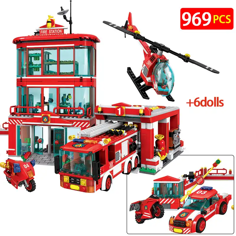 police and fire station toy