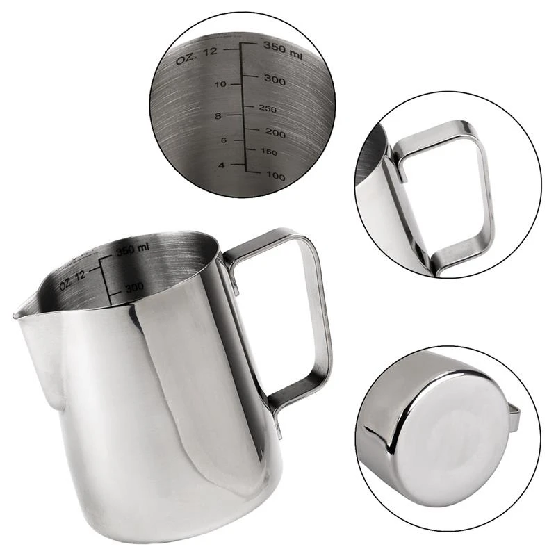 4Pcs Coffee Accessories 58Mm Stainless Steel Coffee Tamper With 12Oz Frothing Pither And Coffee Spoon And Latte Art Pen