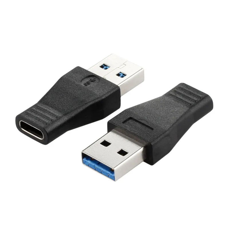

2pcs High Speed USB 3.1 Type C Female to USB 3.0 Male Port Adapter USB-C to USB3.0 Type-A Connector Black Color Converter
