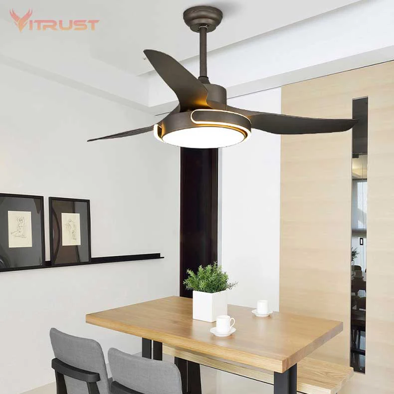 Nordic variable frequency ceiling fan lamp with remote control