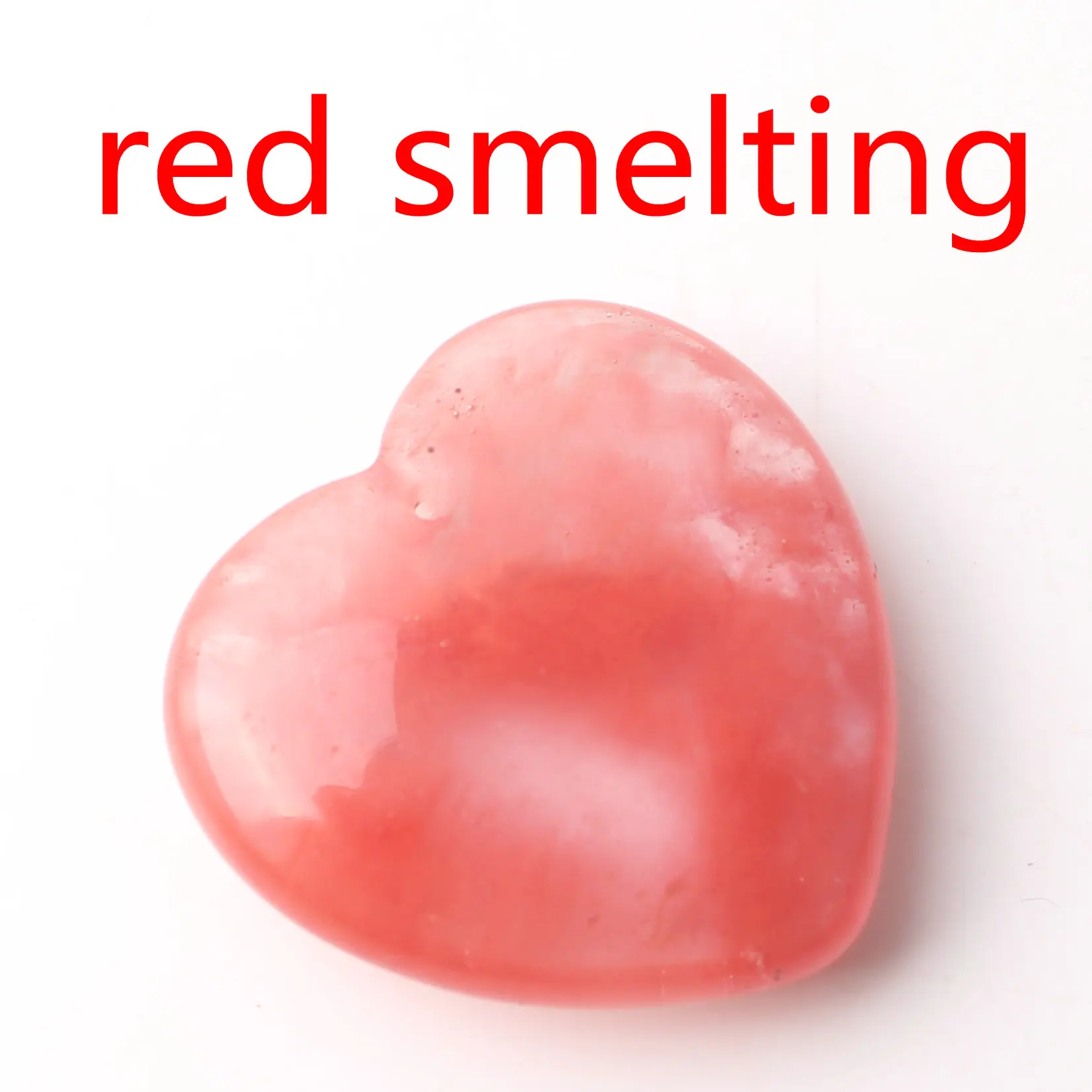 Натуральный кристалл Аметист Роза Кварц сердце форма кулон с отверстием ожерелье аксессуары ювелирных изделий камень, реики целебный подарок - Цвет: Red smelting