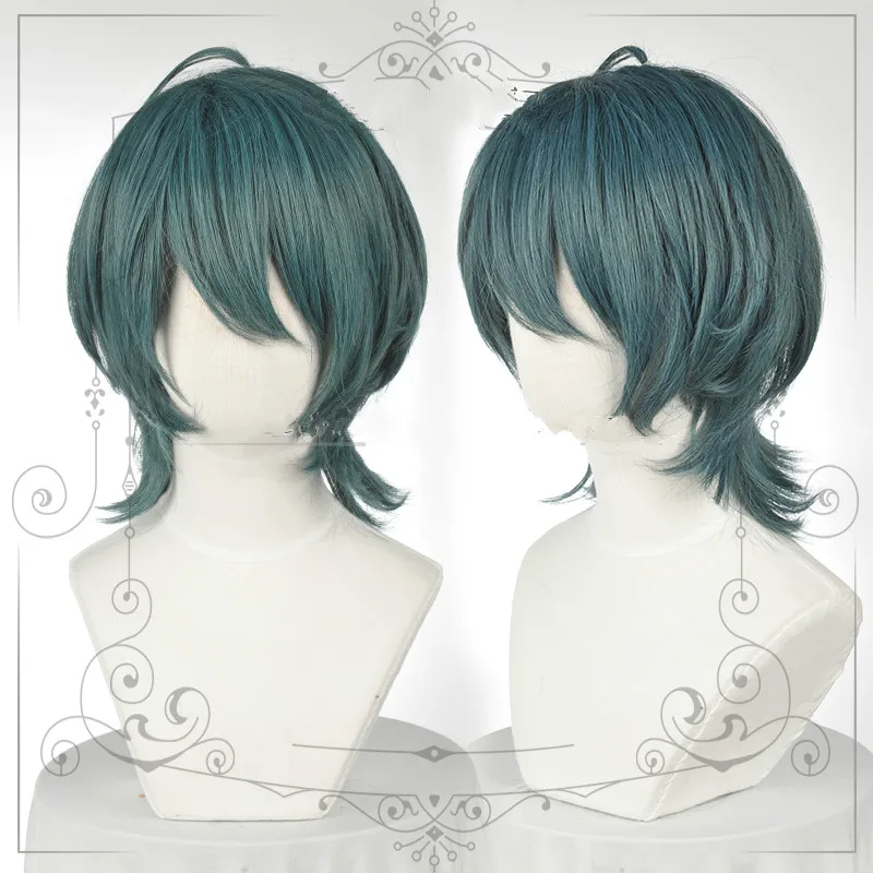 A Byleth Fire Emblem threehouse парик мятный короткий длинный косплей синтетические волосы кудри светильник Зеленый Хэллоуин ролевые игры+ парик колпачок - Цвет: A