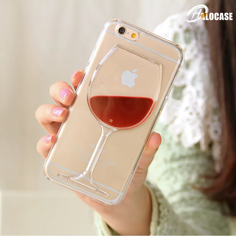 3D Flowing Liquid Red Wine Cup Phone  Case for iPhone 13 12 11 Pro XS Max XR X 8 7 6 Plus Samsung S22 21 20 FE Plus Note20 Ultra case iphone 13 pro max iPhone 13 Pro Max