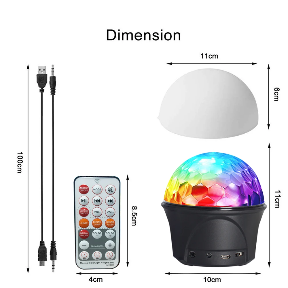 9 цветов Bluetooth диско шар светильник светодиодный rgb лазерный вечерние светильник мини DJ сценический светильник вращающийся красочный