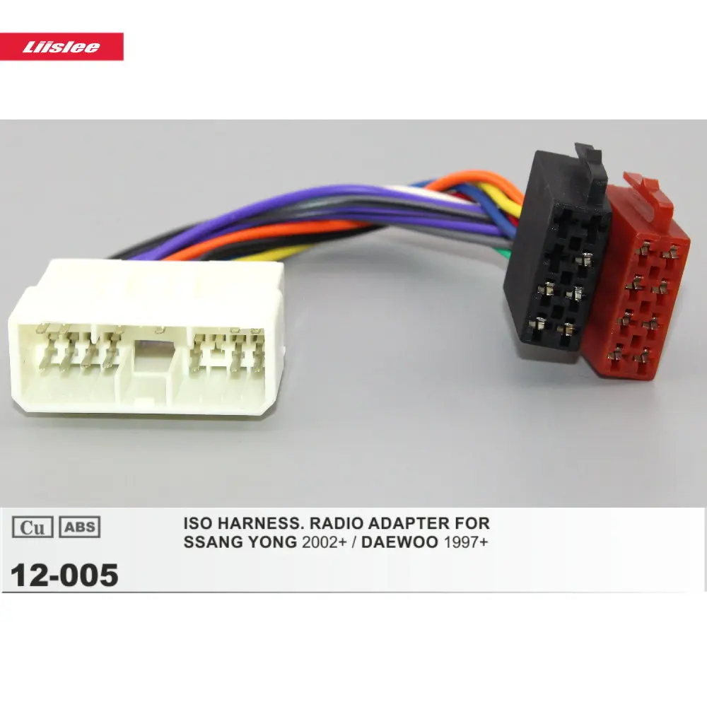 

Car Stereo Adapter Connector For DAEWOO Matiz/Lacetti/Leganza/LeMans Radio CD Player ISO Harness 18 Pins Plugs Male Wiring