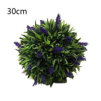 

New Diameter Home Store Decoration Plastic Lavender Grass Ball Artificial Simulation Plant Wall Hanging Flower Home Decor