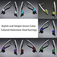 Женские серьги-гвоздики с геометрическим орнаментом в стиле ретро, циркониевые серебряные серьги-гвоздики, новинка, модные ювелирные изделия