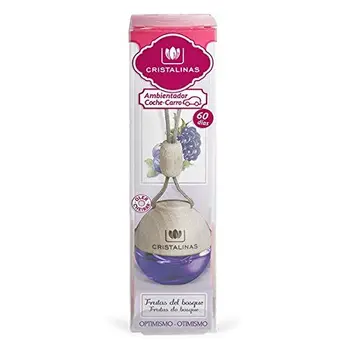 

CRISTALINAS Car Air Freshener Fruit Bos, Glass, Purple, 4 X 3.7 X 15.5 cm