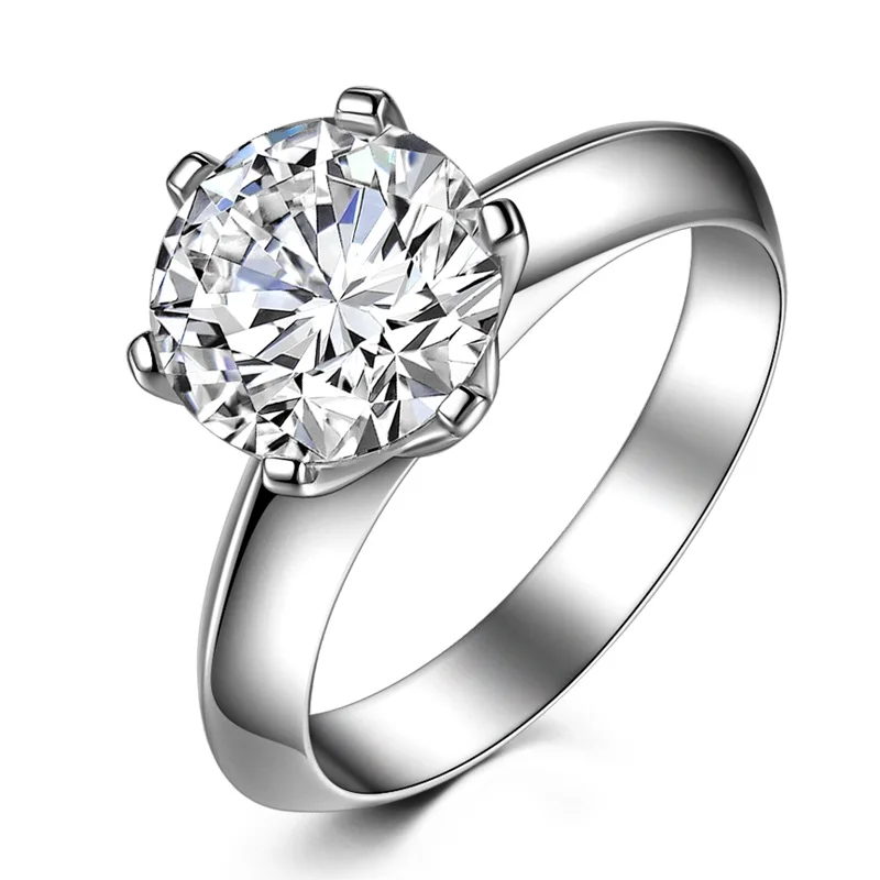 6 коготь Классическая 1.0ct Помолвочное с солитёром обручальное кольцо для Для женщин из белого золота 18 карат, ручная работа, GIA Ювелирные изделия с алмазами