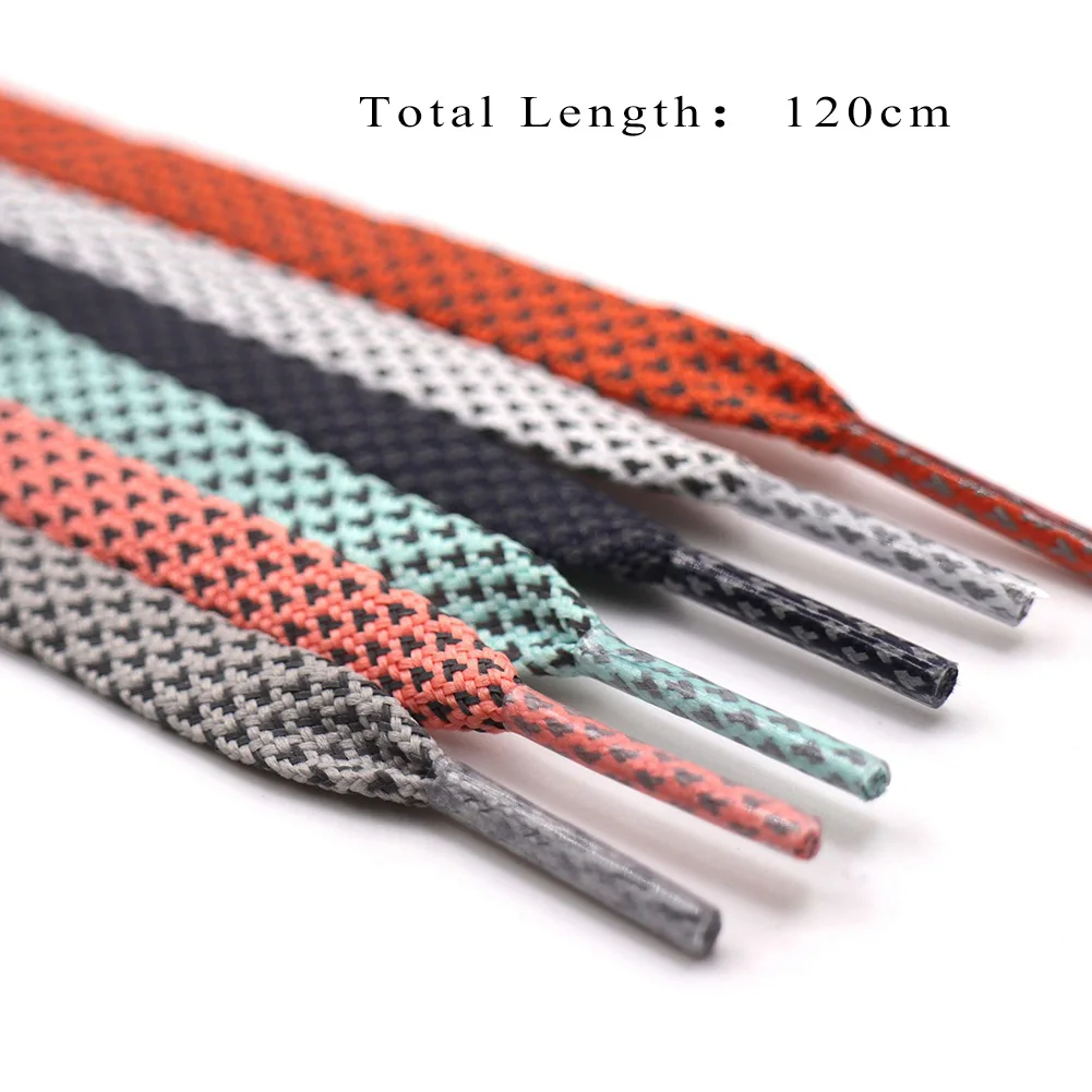 

1 Pair Flat Shoelaces Runner Weave Tape Shoe Laces Elastic Durable Safety Shoelace For Men Women Outdoor Running Sports Boots