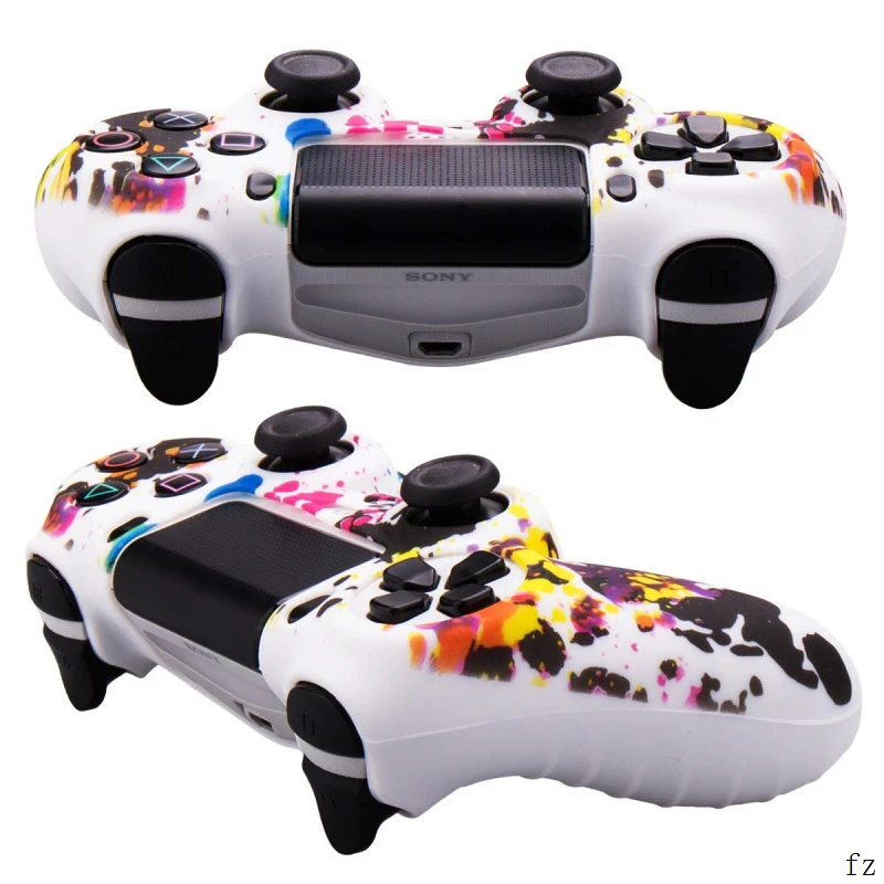 100 шт Противоскользящий чехол для sony playstation 4 силиконовый резиновый чехол для PS4 DS4 Pro тонкий контроллер мягкий чехол