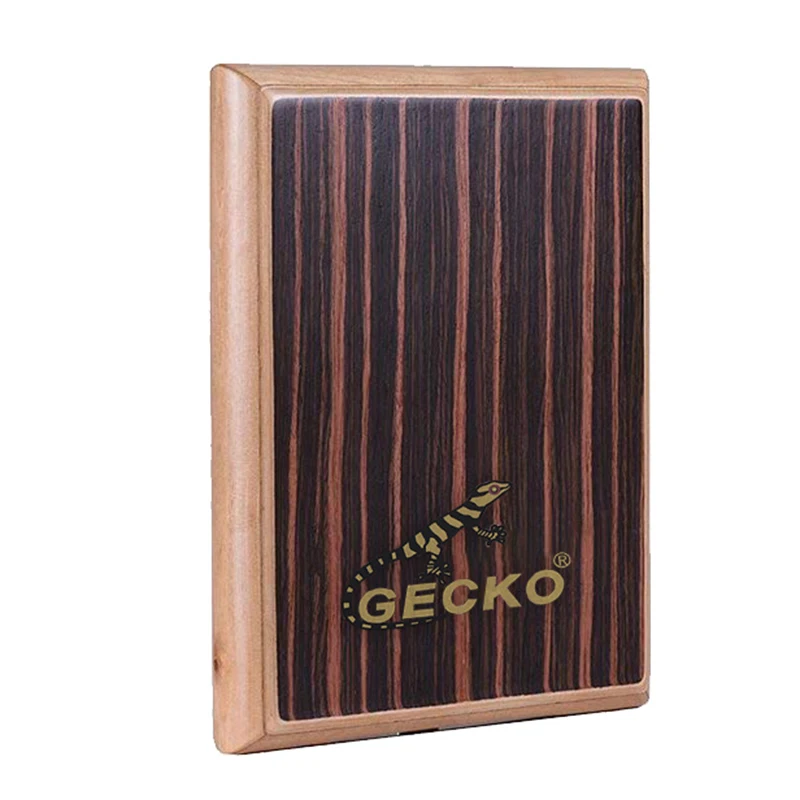 

GECKO Compact Travel Box Drum Cajon Flat Hand Drum Percussion Instrument with Adjustable Strings Carrying Bag