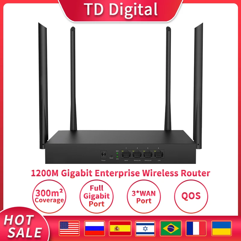 Проводные маршрутизаторы TDW18E Enterprise 1200M 11AC двухдиапазонный гигабитный порт