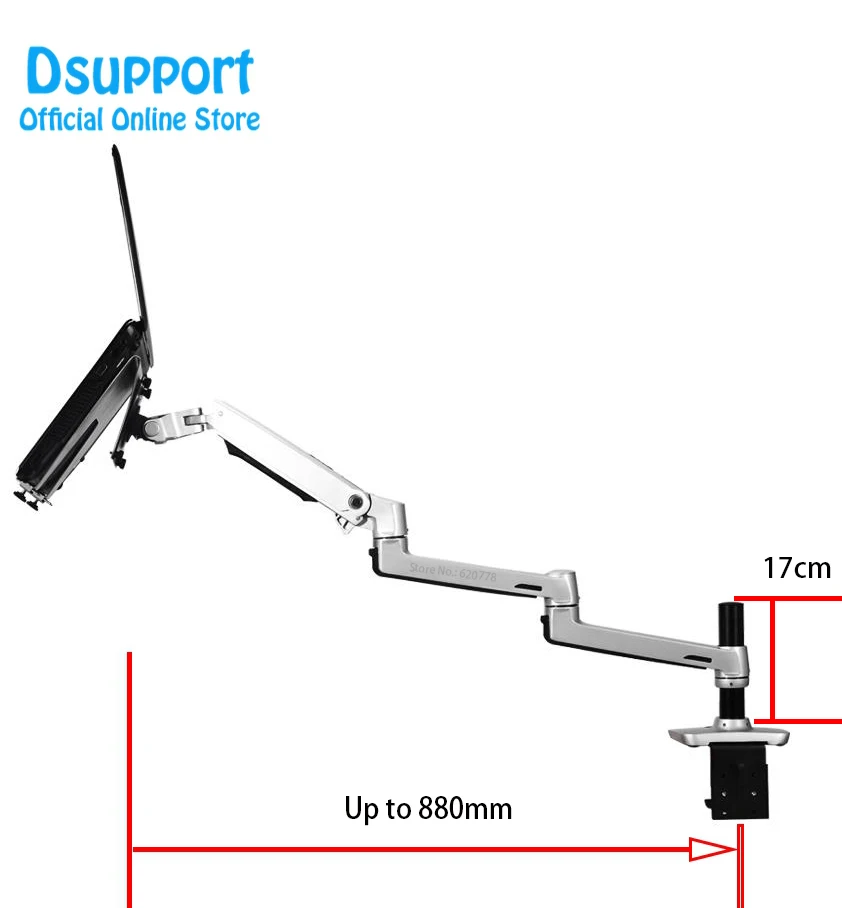 Алюминиевый сплав настольное крепление ультра-длинная рука двойного назначения ноутбук/монитор держатель полный движения держатель для ноутбука 8012-T