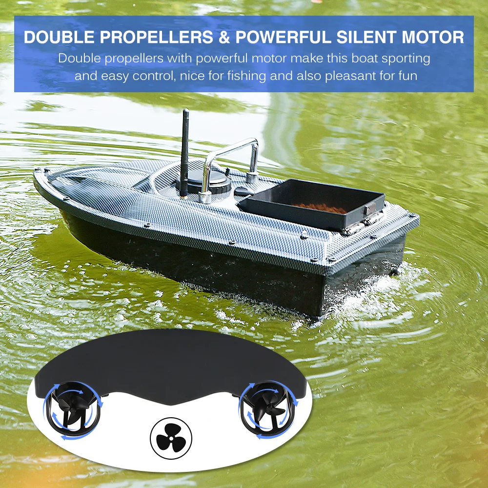 US $145.99 C118 GPS Fishing Bait Boat with Single Bait Containers Automatic Bait Boat with Remote Control