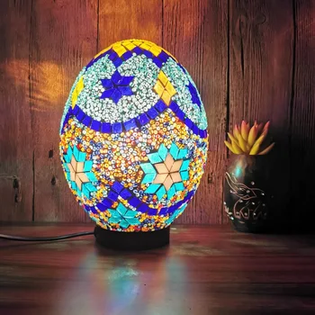 

handmade mosaic small living room, bedroom, dining room, coffee shop, hotel accommodation, glass decorative table lamp