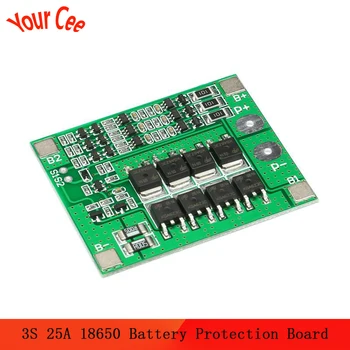 

3S 12.6V 25A Balance 18650 Li-ion Lithium Battery BMS Protection Board Overcurrent Overcharge Protect