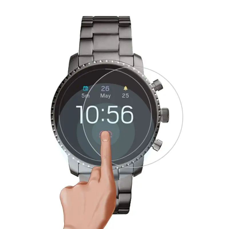 

Anti Scratch Tempered Glass Protective Film Clear Guard Screen Protector Cover for fossil Q Explorist HR Gen 4 Generation Watch