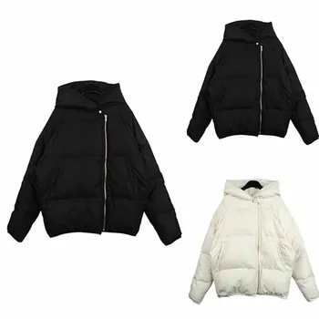 

Fashion Korean Style Women Autumn Winter Jacket Overcoat Solid Thick Warm Hooded Sweet Cotton Padded Clothes S-3XL Down Jacket