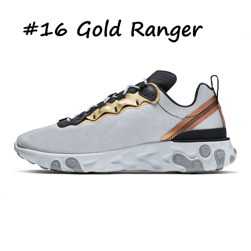 12 Новинка react element 87 55 спортивная обувь для мужчин и женщин легкая Тройная кость черный белый королевский Солнечный Красный мужские кроссовки спортивные sneak - Цвет: 12