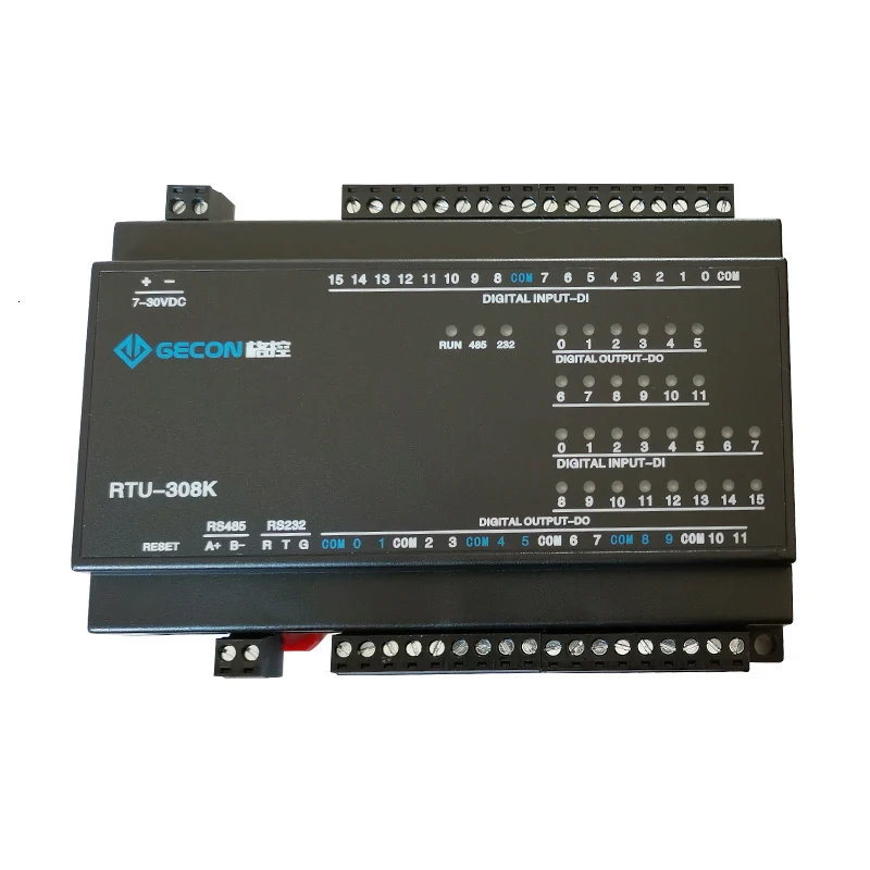 12DO 16DI контроллер сбора modbus rtu протокол RS485 232 цифровой вход и выход