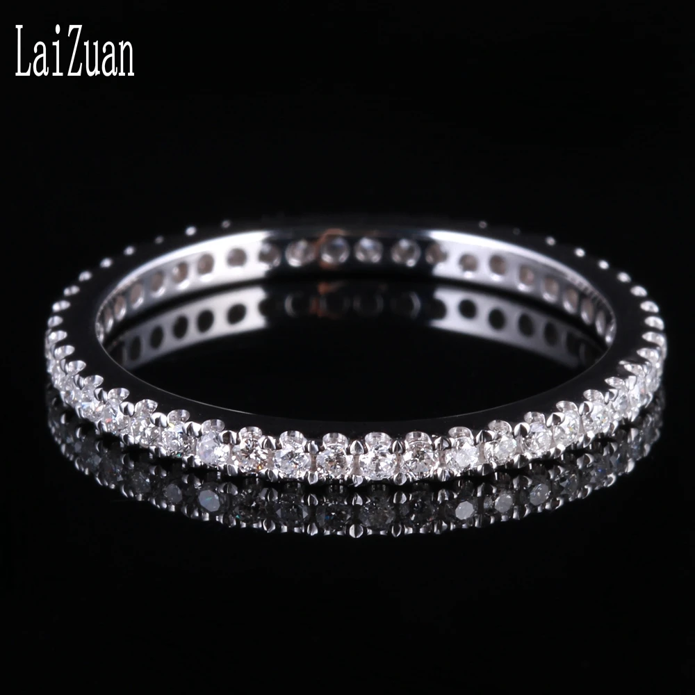 VVS/DEF Color 0.33ct Moissanite Ring Sterling Silver 925 Round Lab Grown Diamond Moissanite Ring Women Full Eternal Band Gift