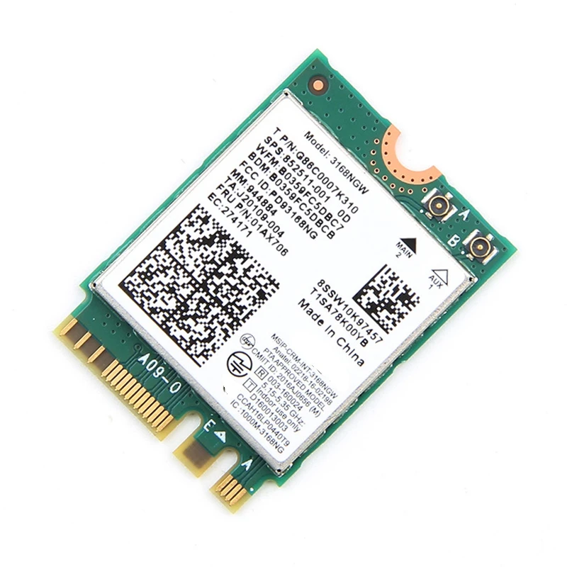 433Mhz Antenna With Dual Band Wireless For 3168 3168NGW 433Mbps Bluetooth 4.2 802.11Ac NGFF Wifi Network Card | Компьютеры и офис