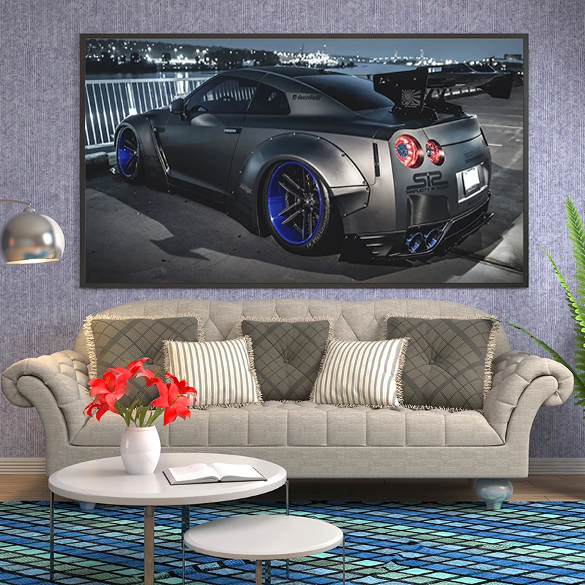 Классический спортивный автомобиль Wall Art Холст Картина 1 шт. Nissan Skyline фотографии