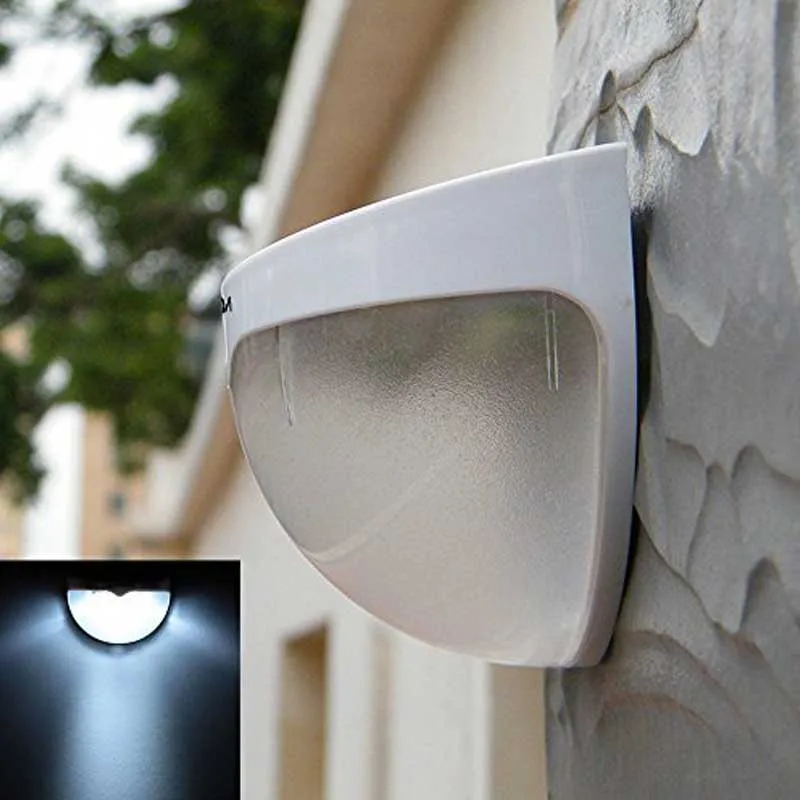 

Outdoor Lighting Garden Path Wall Fence Solar Powered Power LED Lamp Lights Wall-mounted Automatic induction Control Light