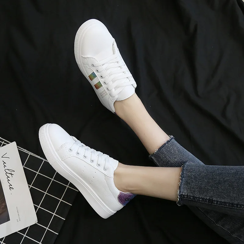 

2020 New Style Shell Shoes Women's Versatile Tablet Students Sports Footwear Spring Fashion Fluorescent Wearable Shoes
