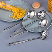 2 шт. нержавеющая стальная длинная ручка для готовки супа ложка-сито ручная кухонная утварь ковш посуда Горячая