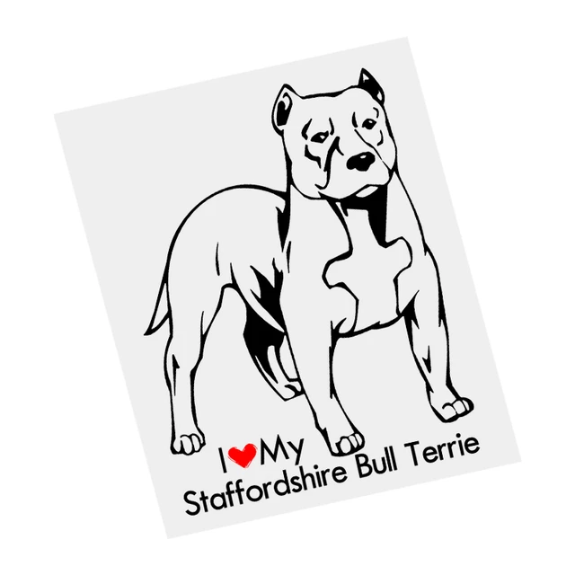  INDIGOS UG - Car Sticker - Decal - Stafford Dog Breed