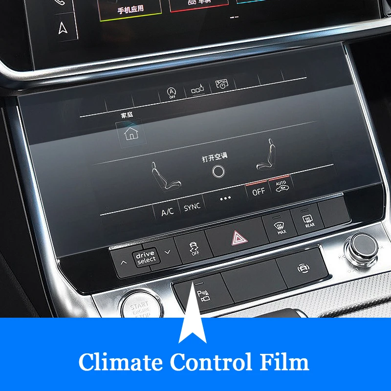 Gps навигация экран пленка приборная панель Стекло дисплей экран пленка климат контроль автомобильные аксессуары Подходит для Audi A6 C8 4K