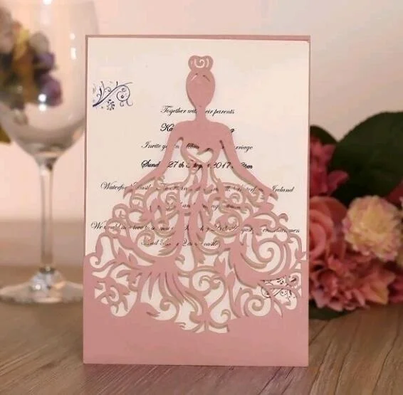  10pcs wedding Invitation Cards 3D Handmade Queen Invitations Cards Greeting Gift Cards Postcards - 4.00013E+12