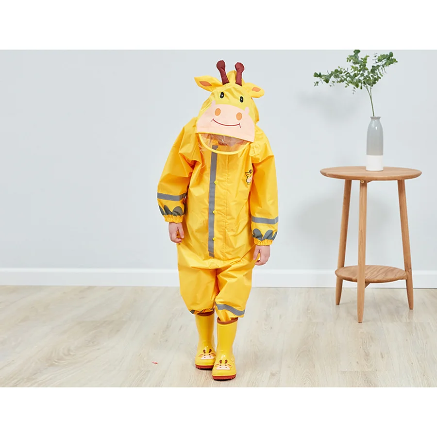 Дождевое пончо качественный Детский водонепроницаемый комбинезон с мультяшным