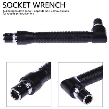 

1/4" Screwdriver Rod Quick Socket Wrench Tools Red Hand Tools New Arrival 1pc Mini Rapid Ratchet Wrench