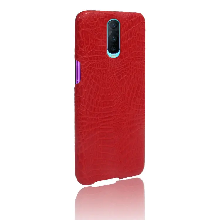 10pcs/lot Alligator Crocodile Skin Leather Back Phone Case For OPPO R15 Dream/Stand A3/IND X/R17 Pro/F9 F9PRO/A11 A7X/Realme 2