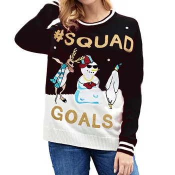 

Coat women's sweatshirt худи hoodies толстовки sports Christmas Letter Character Print Snow haracter Sweatshirt Blouse Tops h4