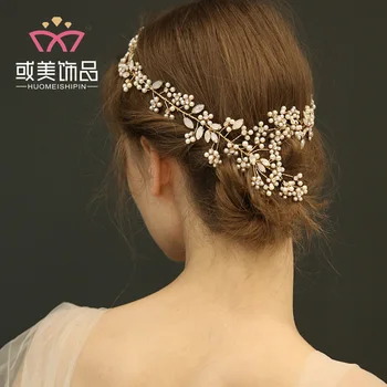 

D2358 NPASON Bride Headwear 2019 Manual Hair Band Garland Headwear Wedding Accessories