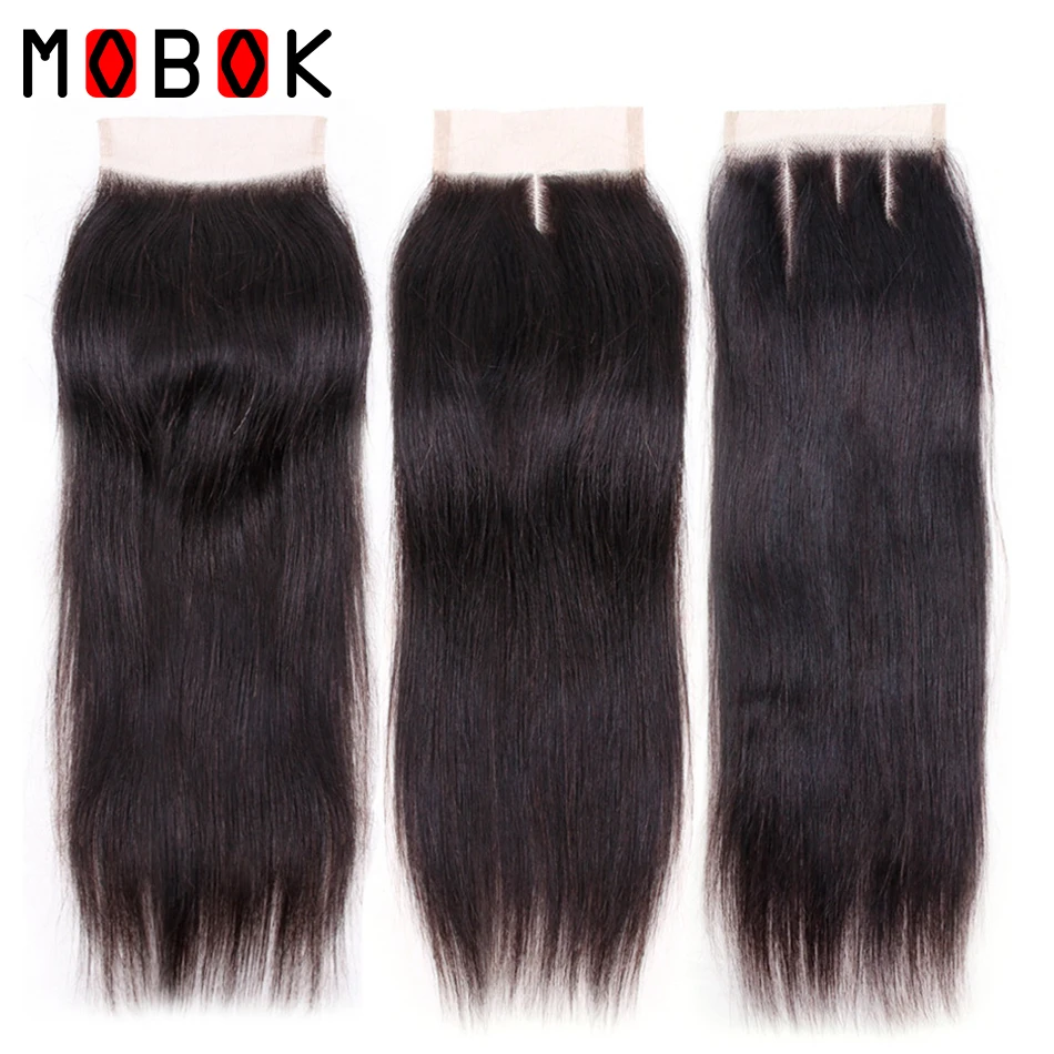 MOBOK-Hair-Straight-Human-Hair-Brazilian-Closure-4-4-Middle-free-three-Part-Lace-Closure-100