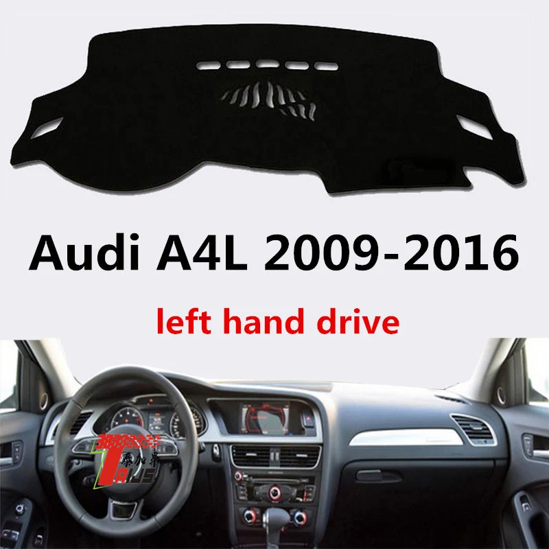 Taijs левосторонняя накладка приборной панели автомобиля для Audi A4L 2009- полистер волокно Анти-пыль коврик для приборной панели автомобиля для Audi A4L 09-16