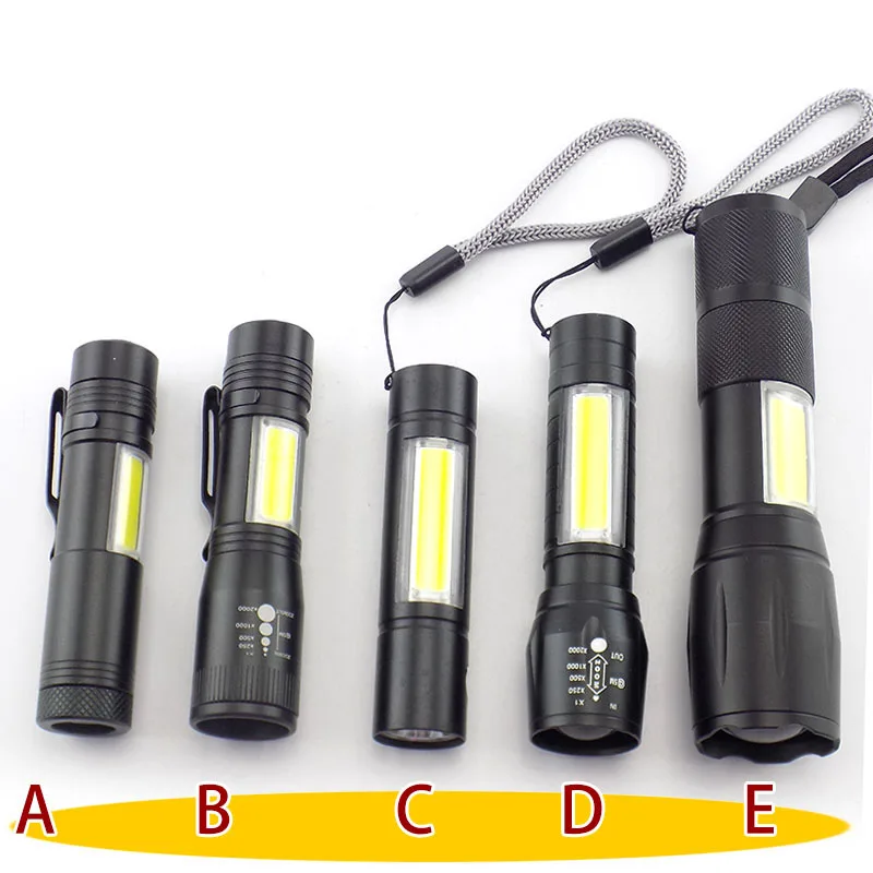Mini Pocket Flashlight LED Lamp Torch Pen Size Q5  USB Rechargeable 500lm 