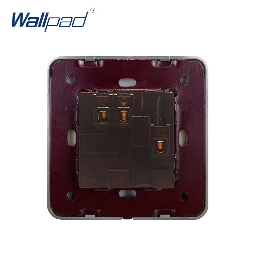 Wallpad коммутируется UK 13A розетка Роскошный белый ПК Панель настенная электрическая розетка розетки