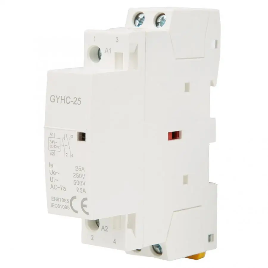 2P AC Контактор 25A 220V 50Hz мини бытовой контактор 2NO 2NC 1NO 1NC din-рейка монтажное электрическое оборудование