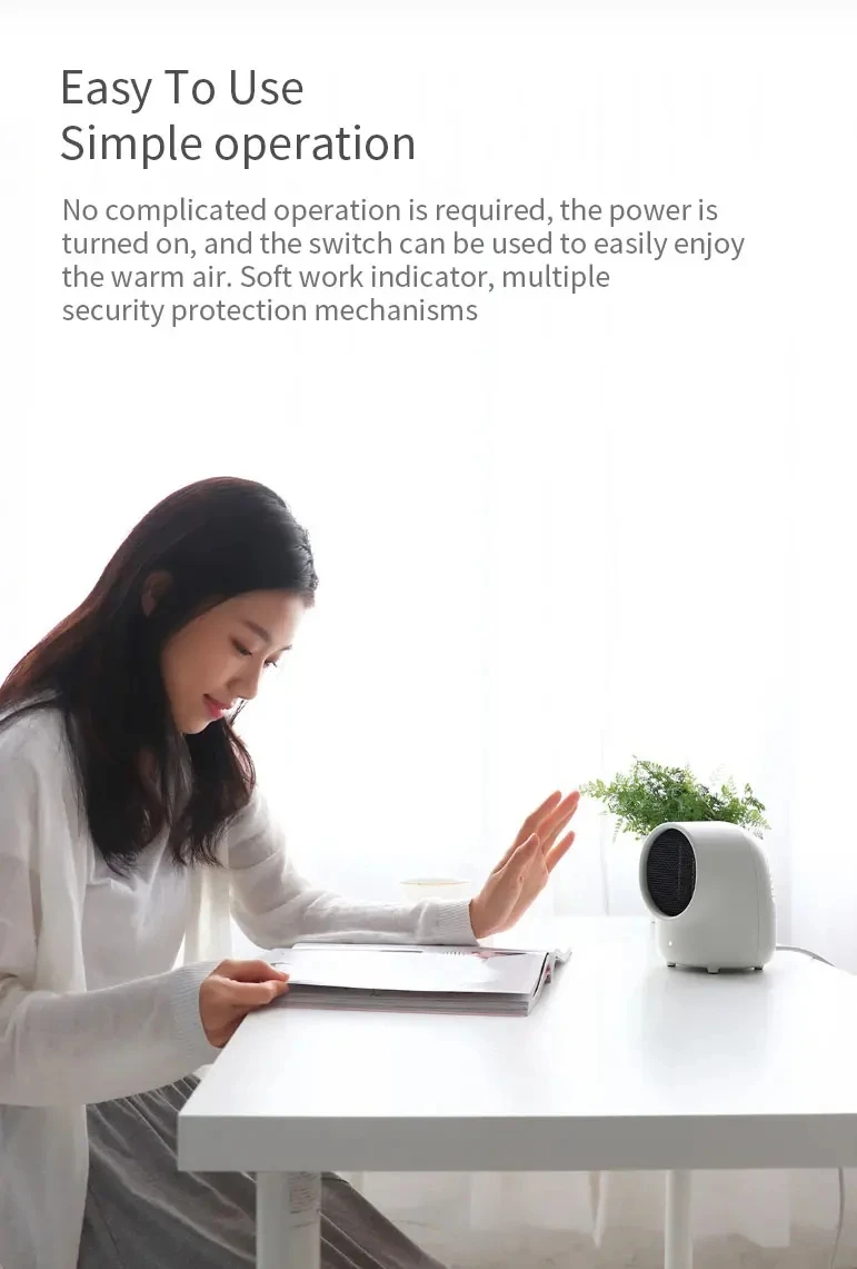 Youpin Sothing Mini Warmbaby Fan Heater Desktop Warm Electronic Heater Small Portable Warmer Machine for Winter Smart Home Offic (3)