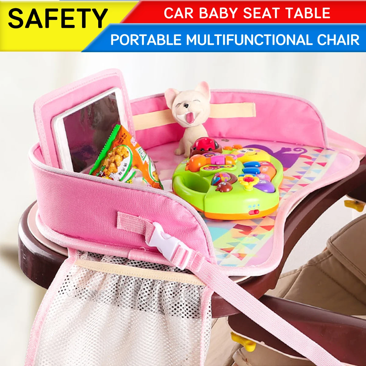 Portable Multifunctional Car Baby Seat Table Cartoon Baby Child Kid