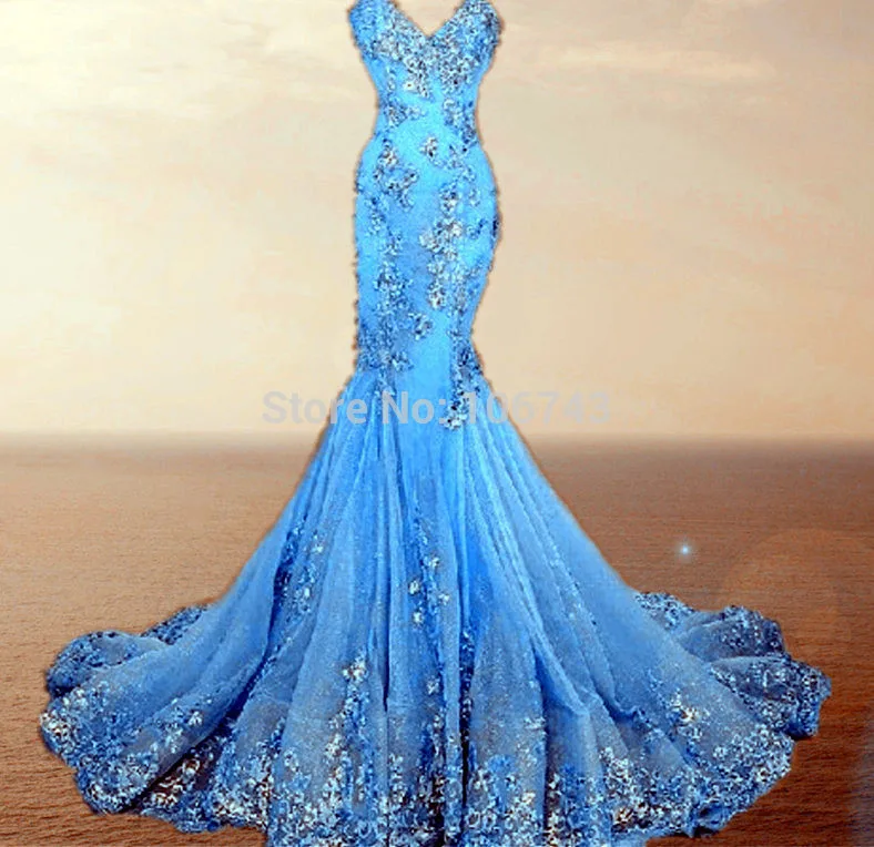 appliques Sequins lace Prom Dresses Luxury Evening Gowns Sweetheart robe de soiree Mermaid Long Evening Dress real photos
