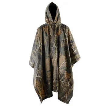 

Hot Se Multifunction Military Waterproof Camo Raincoat Rain Coat Men Women Raining Poncho for Camping Fishing Motorcycle